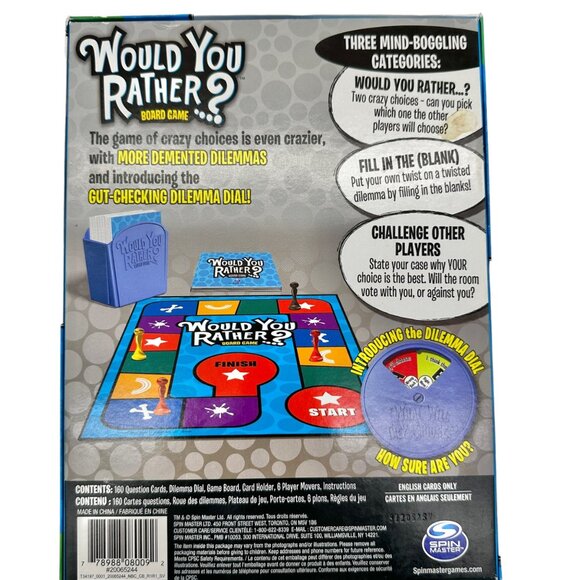 Would You Rather....? Family Board Game Complete Ages 12+ - Picture 3 of 10